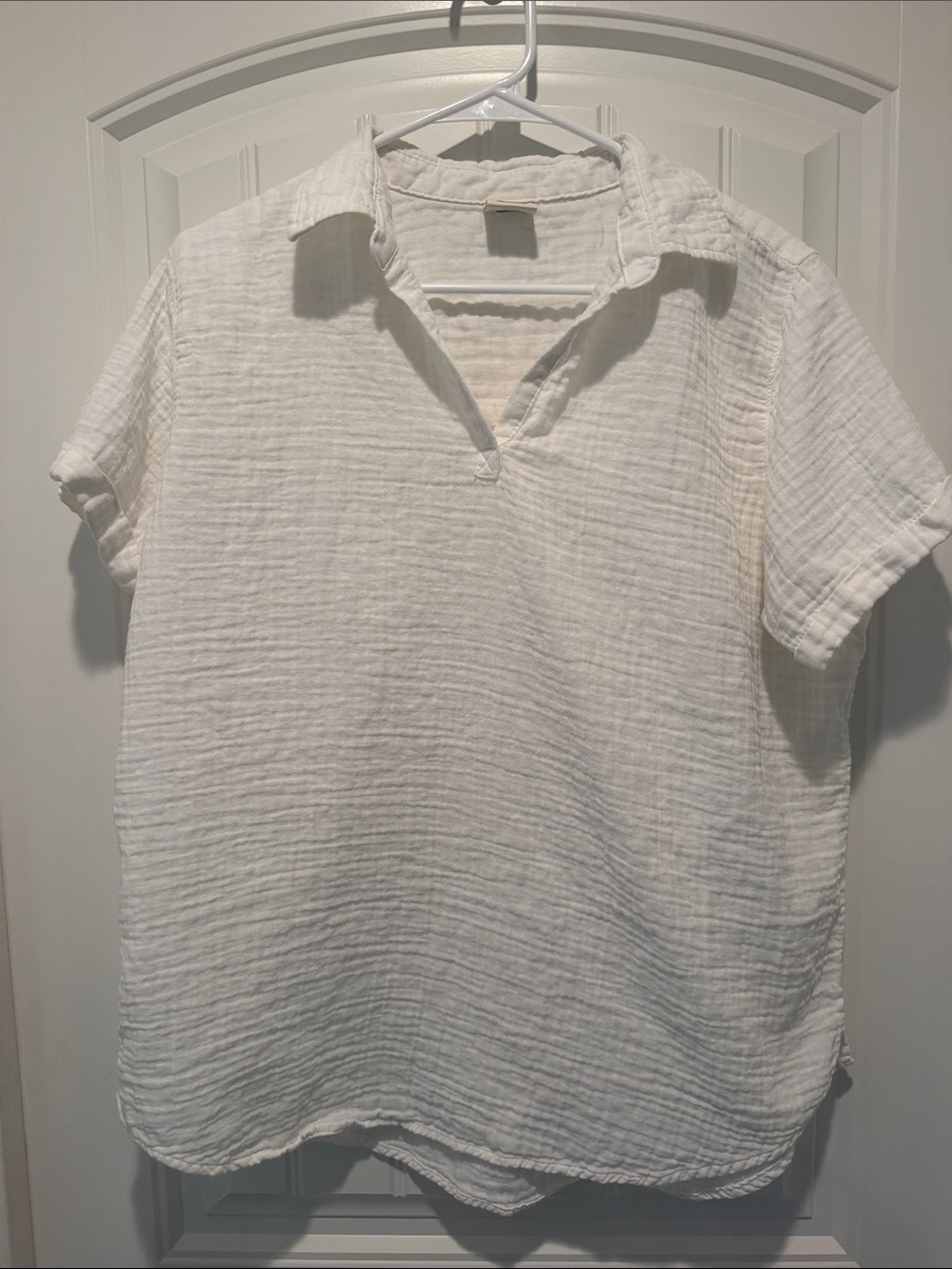Magellan Outdoors White Short-Sleeve Gauze Polo